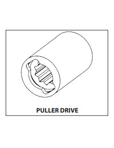 Neoprene inboard impeller puller drive met pakking & bout 2