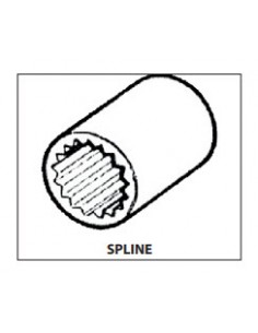 Neoprene inboard impeller spline drive met pakking & kap 2