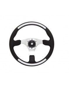 65995W Santorini stuurwiel zwart/zilver 350mm 2