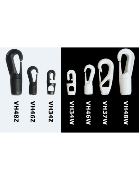 witte patenthaken voor 5mm of 6mm