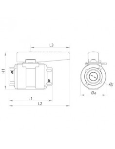 91371 of 91369 Kogelafsluiter compact 3/4" of 1/2" 2