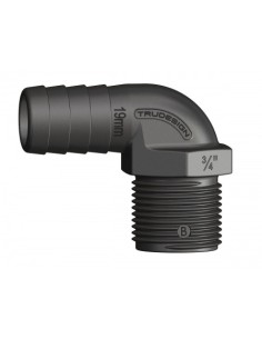 Slangtule met schroefdraad 90° compact div. maten