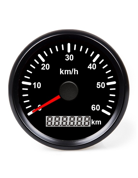 Hollex GPS Snelheidsmeter Zwart 0-60km/h 9-32V
