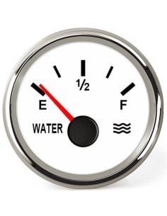 Hollex Drinkwatermeter 9-32V Wit/RVS 0-190 Ohm