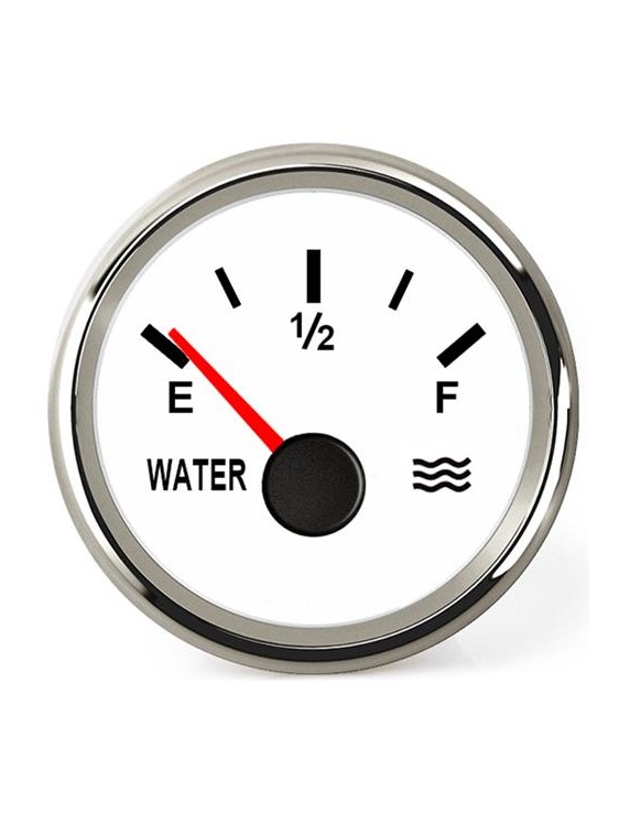 Hollex Drinkwatermeter 9-32V Wit/RVS 0-190 Ohm