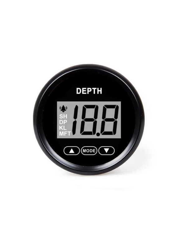 Hollex Dieptemeter Zwart 9-32V + Spiegeltransducer