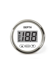 Hollex Dieptemeter Wit/RVS 9-32V + Spiegeltransducer