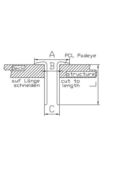 Doorvoer voor CP4003 padeye