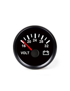 Hollex Voltmeter Zwart 18-32V