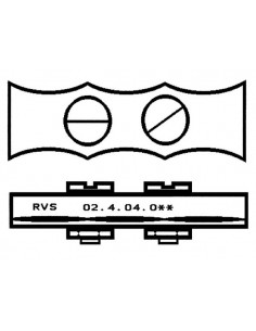 RVS STAALDR.KLEM  4MM PLAT 2