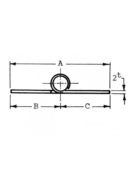 SCHARNIER RVS 151X74,5X2 MM