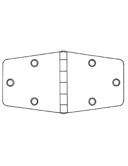 SCHARNIER RVS 151X74,5X2 MM