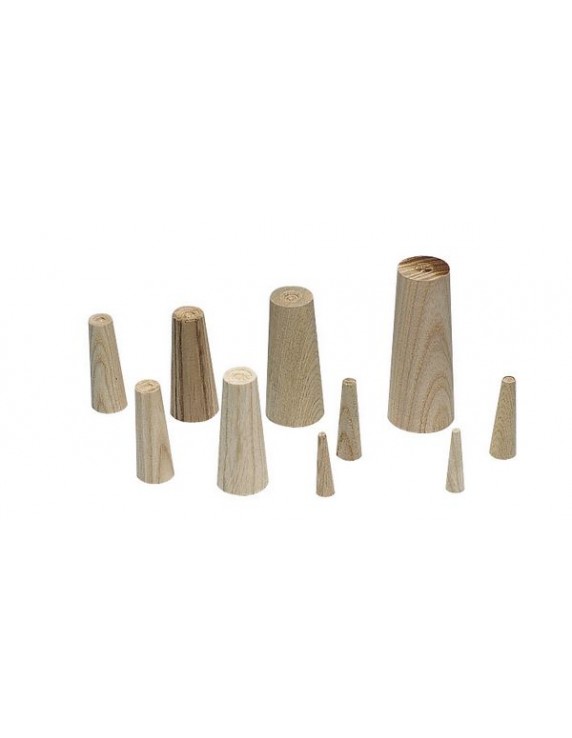 Houten pluggen set van 9 (3 lengtes)