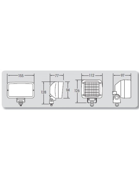 Halogeen dekschijnwerper 12V 55W