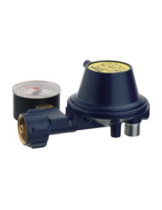 Gasdrukregelaar haaks 90° 30mBar aansluiting met manometer