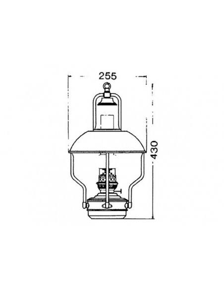 Clipperlamp messing