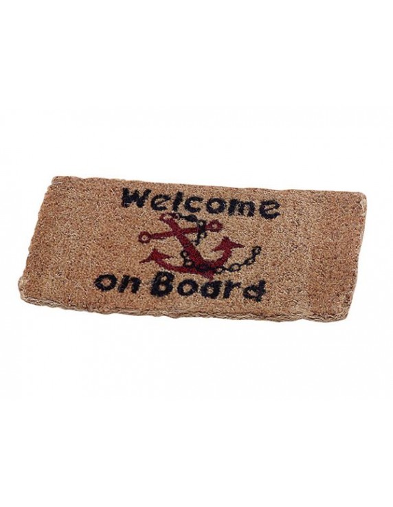 MAT WELCOME ON BOARD 25X50 cm