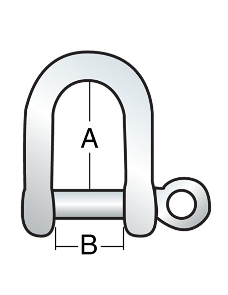 Platte sluiting RVS 6 mm