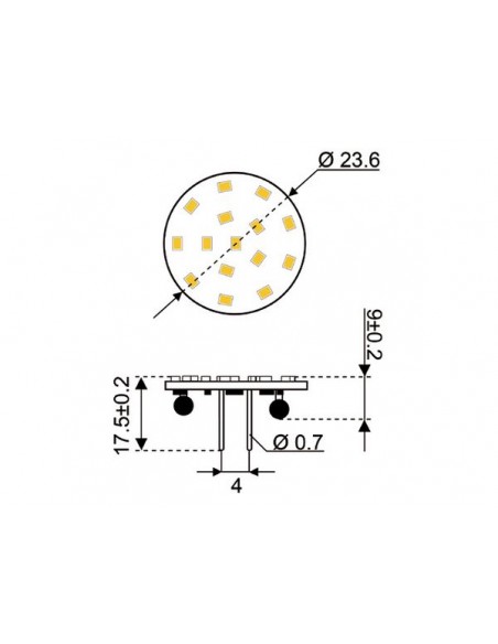 15xSMD-GZ4 LED 15 10-30V G4-RUG 2700K