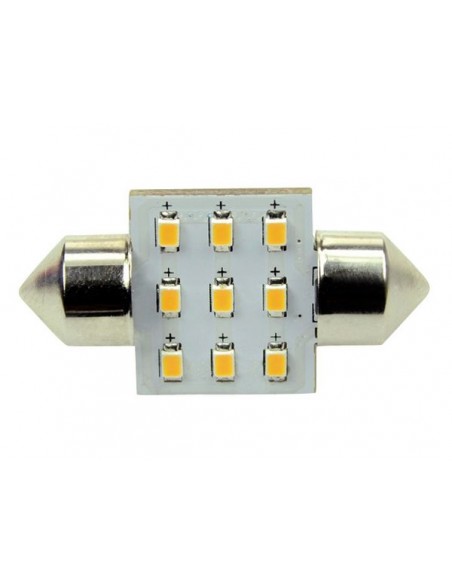 9xSMD-Buis LED 9 FESTOON 10-30V 31MM 2700K