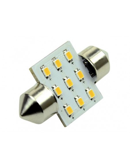 9xSMD-Buis LED 9 FESTOON 10-30V 31MM 2700K