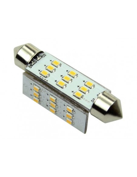 27xSMD-Buis LED 27 FESTOON 10-30V 42MM 2700K