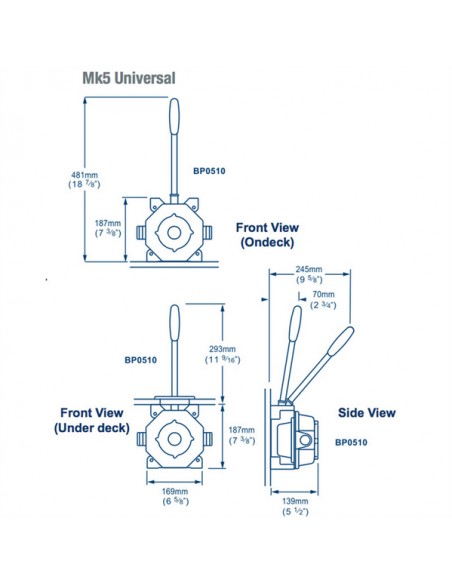 BP0510 MK5 Universal pomp membraam/handlenspomp