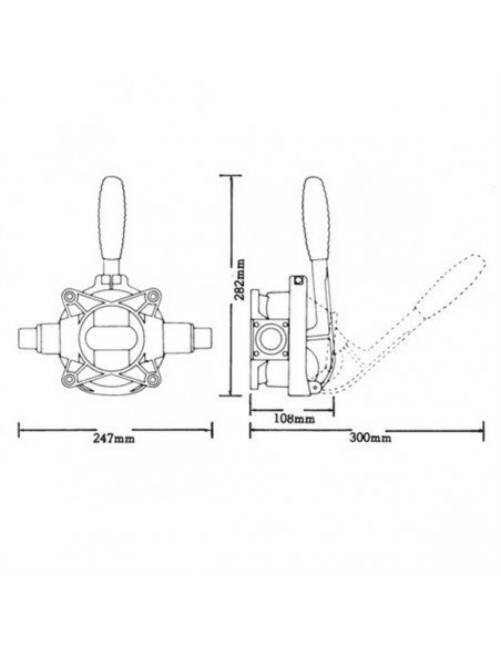 BP9005 Gusher Urchin pomp standaard vaste hendel