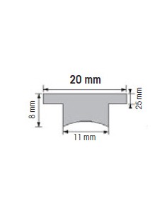 Plastimo Genuarail 20 mm T-rails 0,60 m OPisOP 2