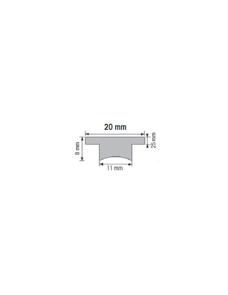 Genuarail 20 mm T-rails 0,60 m
