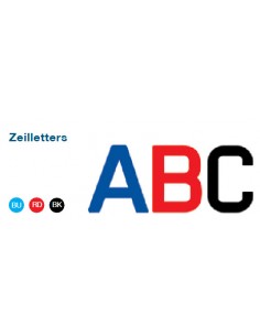 Zeilletters 300 mm blauw