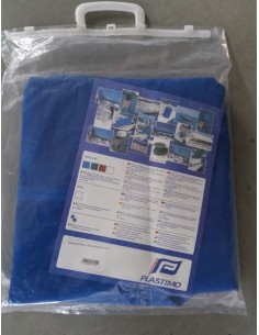 Zeilhuikje blauw dralon of pvc wit div. maten 2