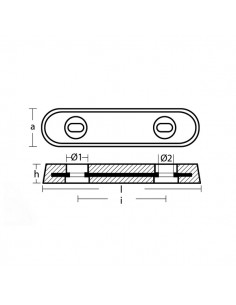 Anode type 15, 25, 35 Vetus Aluminium  2