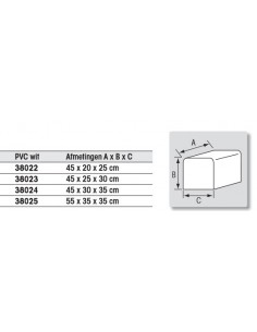 Buitenboordmotorhoes PVC wit  2
