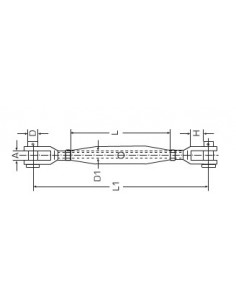 Wantspanner dicht huis RVS Gaffel/Gaffel div. maten OPisOP 2