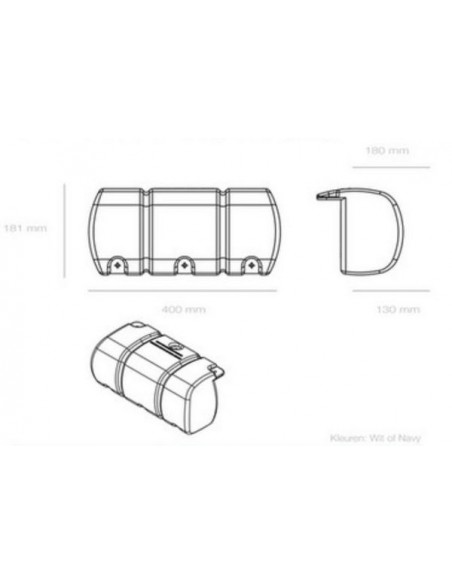 Multi steiger Fender KORT, wit of navy