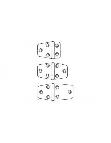 Scharnieren hoogglans RVS 304 div. maten