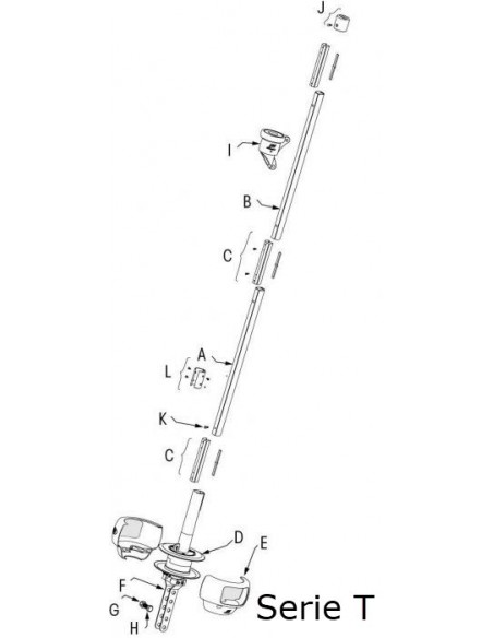 Onderdelen rolreefsysteem plastimo serie T